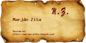 Marján Zita névjegykártya